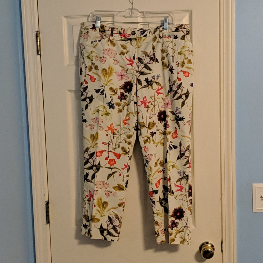 Land's End Floral Crop Chinos